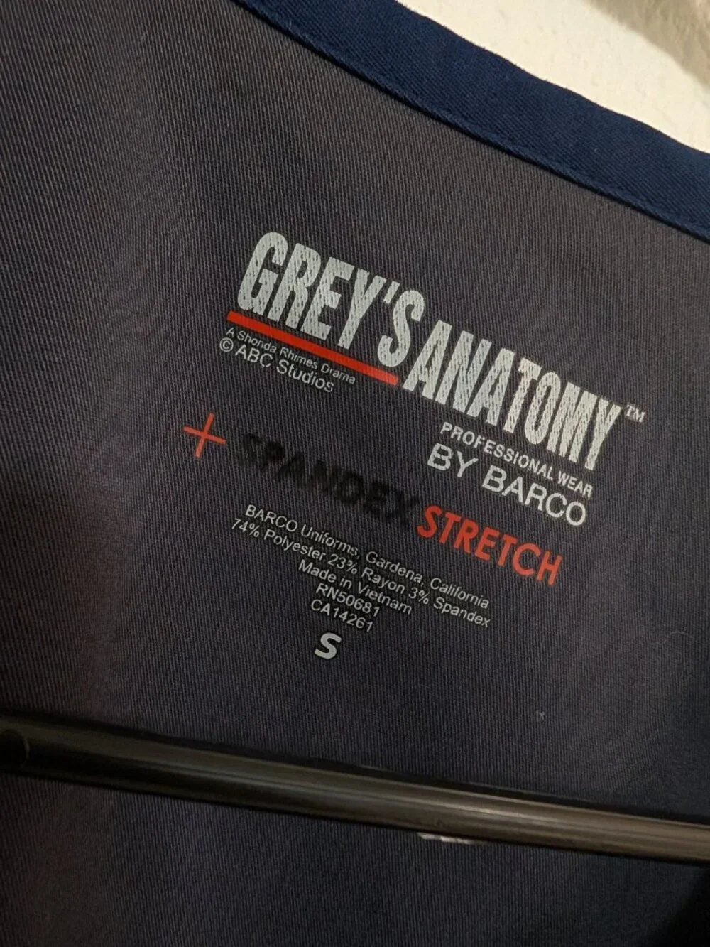 Grey's Anatomy Barco Navy Blue Women's Scrub Top